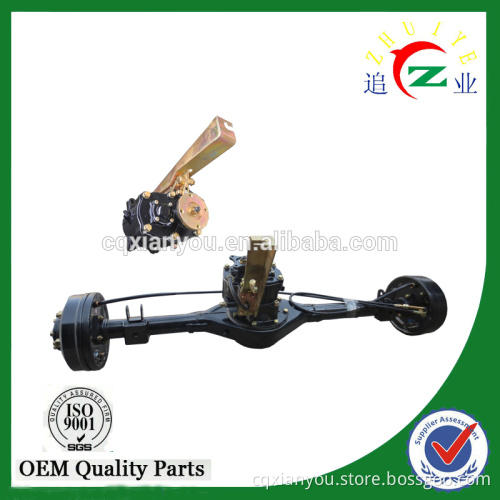 tricycle semi floating rear axle and hydraulic brake with 2 speed